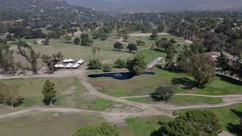 Brookside Golf Course Pasadena Aerial 库存影片 317912380