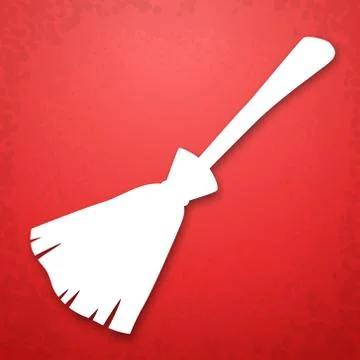 Broom applique background Stock Illustration