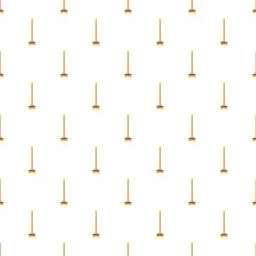 Broom cleaning tool seamless repeating pattern background Stock Illustration