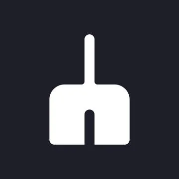 Broom dark mode glyph ui icon 스톡 일러스트