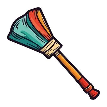 Broom duster being Stock Illustration