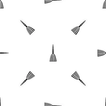 Broom floor pattern seamless black Stockillustratie