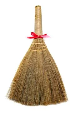 Broom as a gift Stock Photos