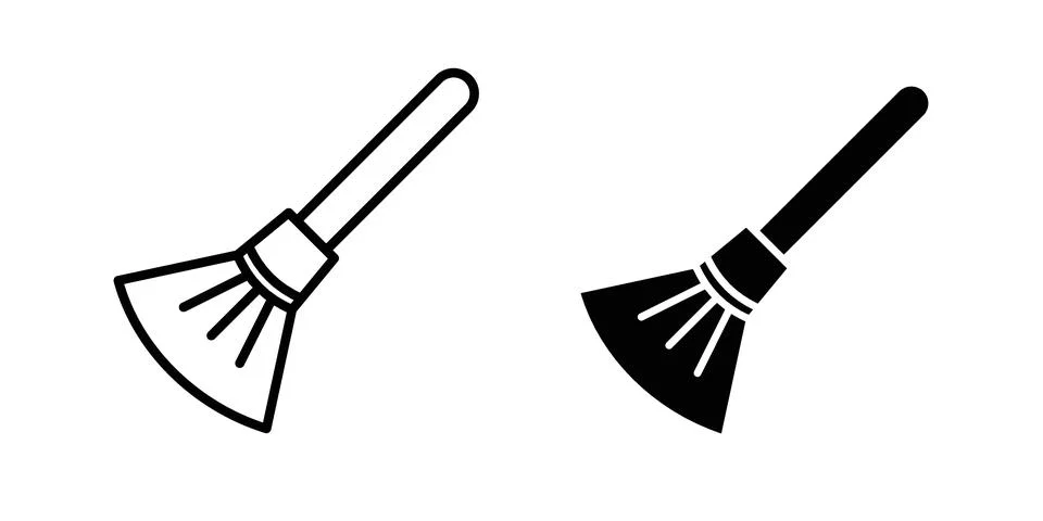Broom icon concept. best for web design Stock Illustration