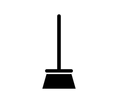 Broom icon illustrated in vector on white background broom icon illustrate... Stock Photos