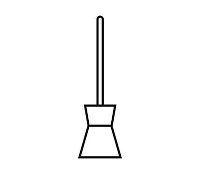 Broom icon illustrated in vector on white background broom icon illustrate... Stock Photos