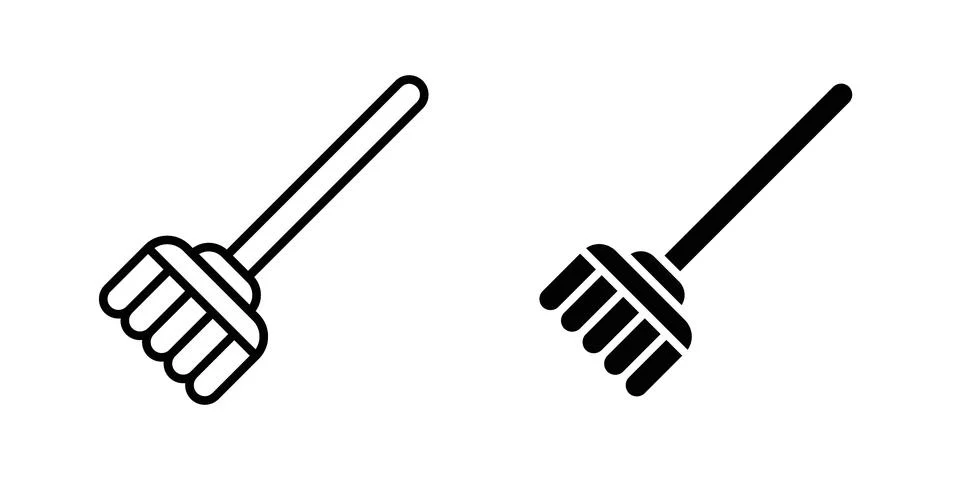 Broom icon Illustration set. Vector Eps10 for apps Stock Illustration
