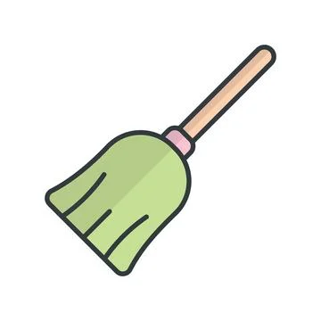 Broom icon vector design templates simple and modern Stock Illustration
