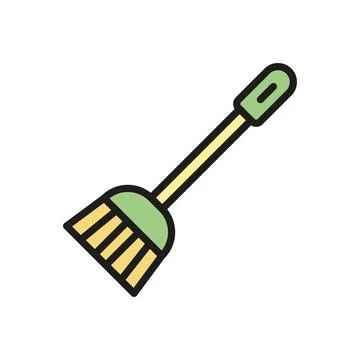 Broom icon vector design templates simple and modern Stock Illustration
