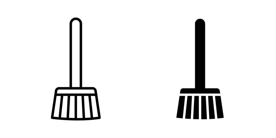 Broom icon vector editable eps10 Stock Illustration