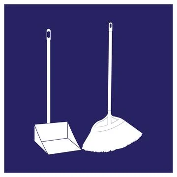 Broom icon vector illustration Illustrazione stock