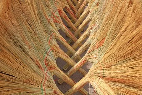 Broom intersecting put together Stock Photos