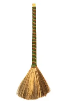 Broom with a long handle Stock Photos