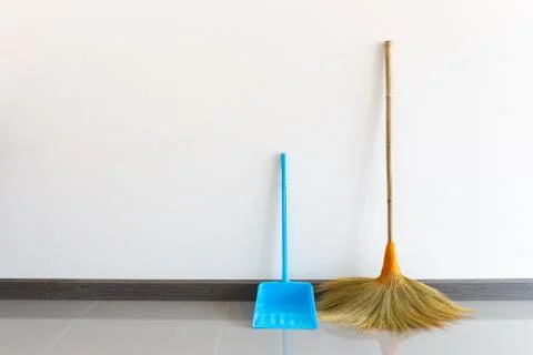 Broom made of grass Stock Photos