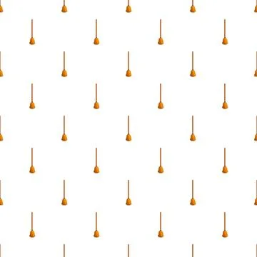 Broom pattern on white background for halloween design Illustration