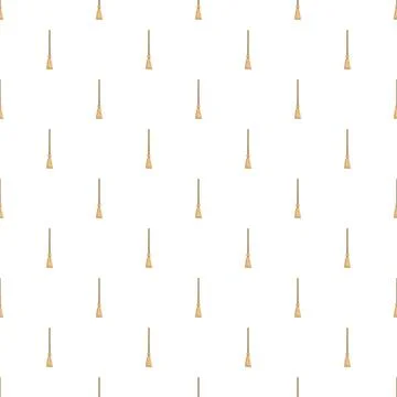 Broom pattern on white background for halloween concept Illustrazione stock