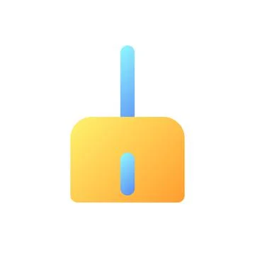 Broom pixel perfect flat gradient color ui icon Illustrazione stock