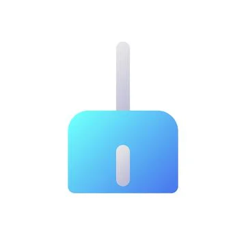 Broom pixel perfect flat gradient two-color ui icon Illustrazione stock