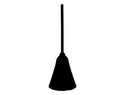 Broom silhouette vector art Stock Illustration