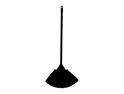 Broom silhouette vector art Stock Illustration