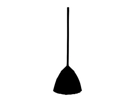 Broom silhouette vector art Stock Illustration