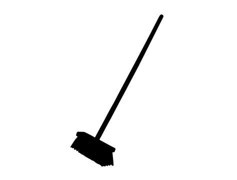 Broom silhouette vector art Stock Illustration