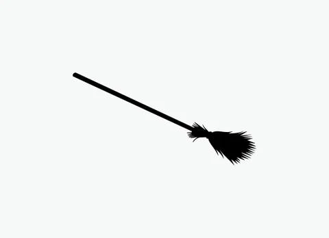 Broom silhouette vector Stock Illustration