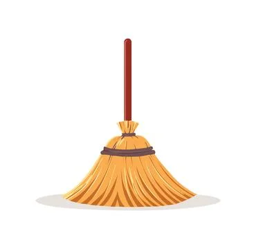 A Broom simple illustration Illustrazione stock