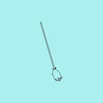 Broom vector icon Stock Illustration