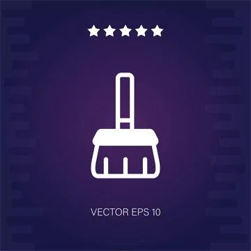 Broom vector icon Stock Illustration