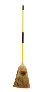 Broom on a white background Stock Photos
