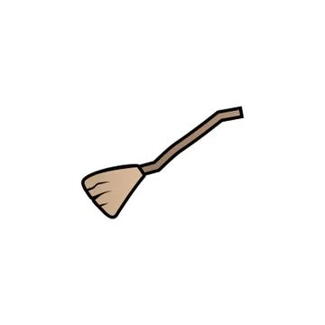 Broom witch color gradient vector icon 스톡 일러스트