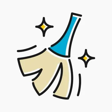 Broom/dustpan Stock Illustration