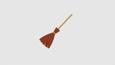 Broomstick concept icon loop animation video with alpha channel Stock Footage 277178192
