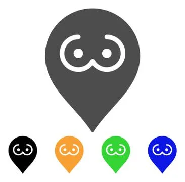 Brothel Tits Marker Vector Icon Stock Illustration
