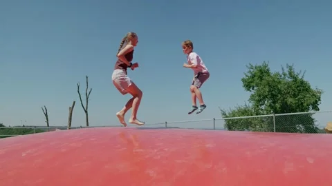 A Brother and Sister are Dancing Stock Footage 344290366