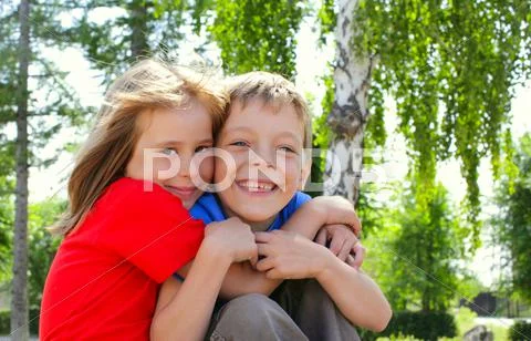 Brother and sister Stock Photos