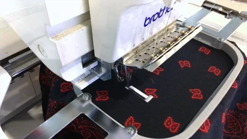 Brother embroidery machine Stock Footage 116108582