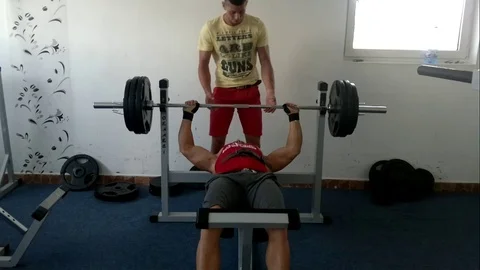 Brother with gym Stock Footage 122452608
