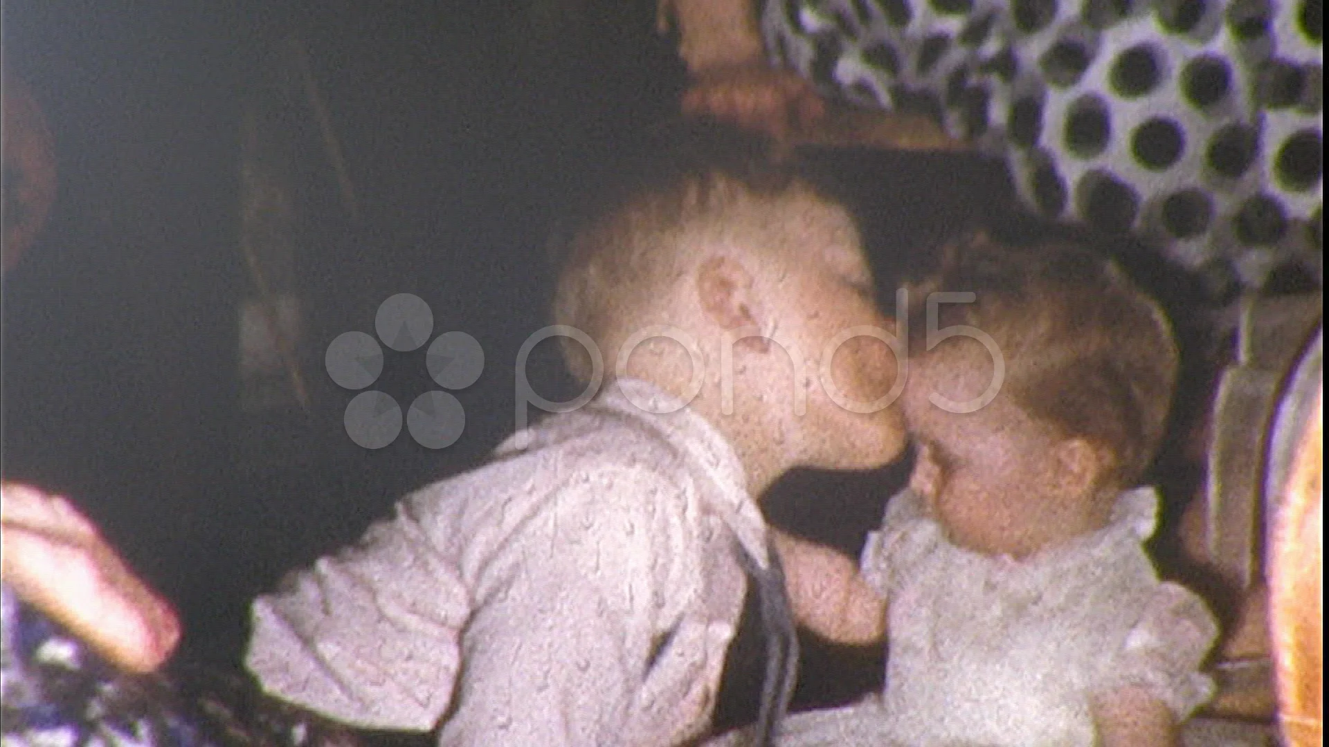 Brother Kisses Baby Sister Kids Kissing 1950s Vintage Film Home Movie 311