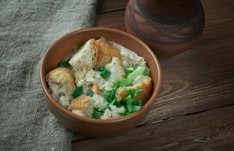 Brotsuppe Foto stock