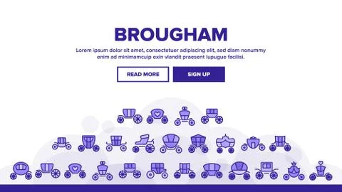 Brougham Landing Header Vector Stock Illustration