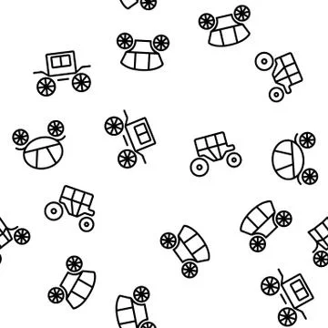 Brougham Vector Seamless Pattern イラスト素材