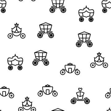 Brougham Vector Seamless Pattern Illustrazione stock