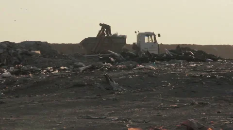 Brought the garbage to the city dump Stock Footage 49726734