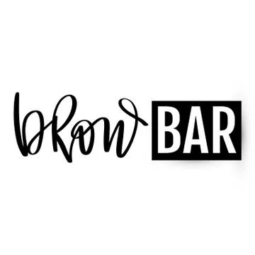 Brow bar logo. Vector Eyebrow calligraphy for beauty salon, brow bars Illustrazione stock