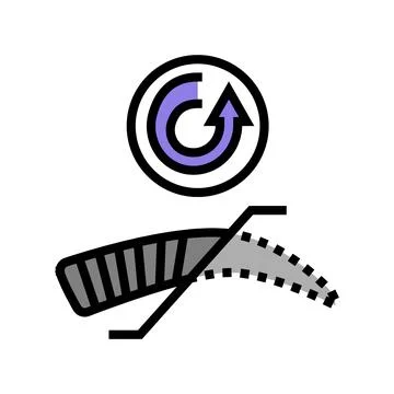 Brow correction color icon vector illustration イラスト素材