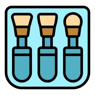 Brow face kit icon vector flat Illustrazione stock