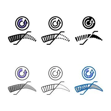 Brow variations correction color icon vector Ilustración de archivo