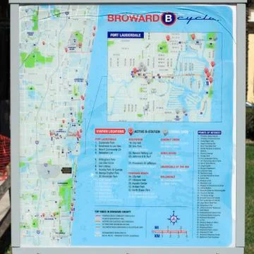 Broward cycle map Stock Photos